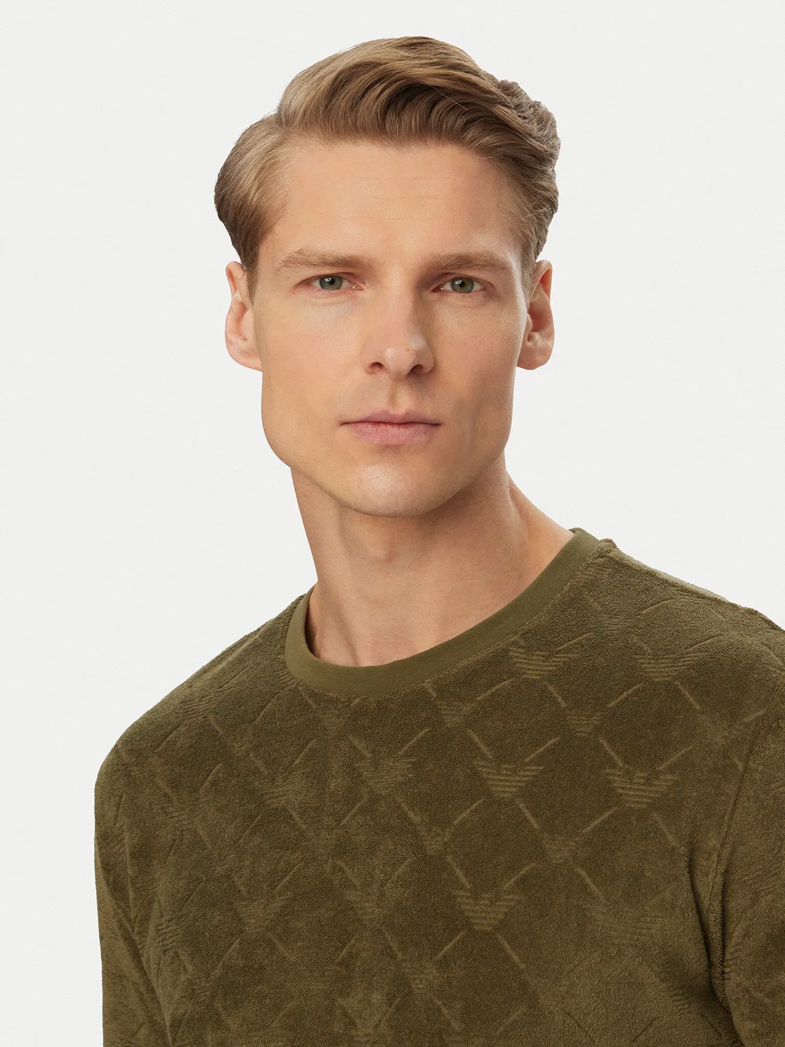 Мужская футболка стандартного кроя Emporio Armani, зеленый — фото 4