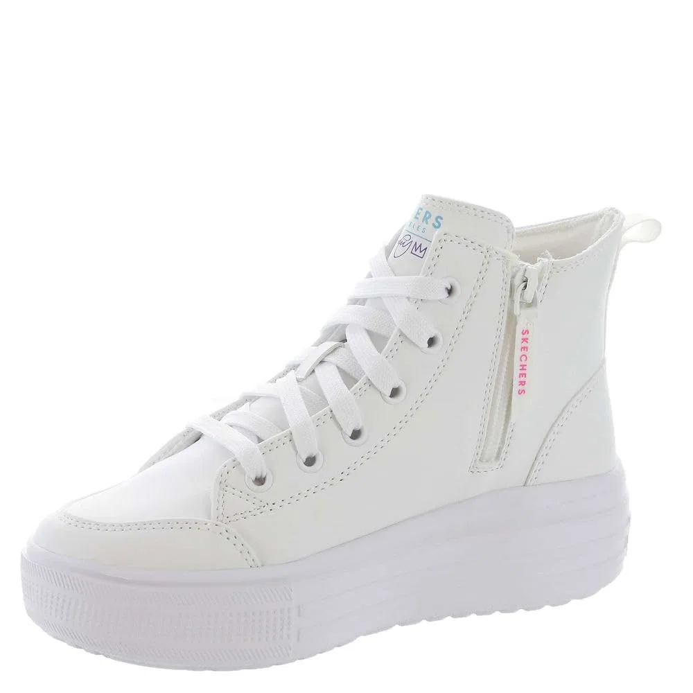 Детские кроссовки для девочек с принтом Hyperlift Skechers, White And Multicoloured — фото 4
