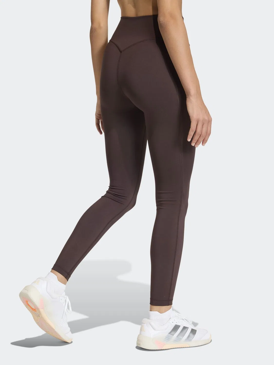 Леггинсы тренировочные Optime Workout adidas, коричневый — фото 2