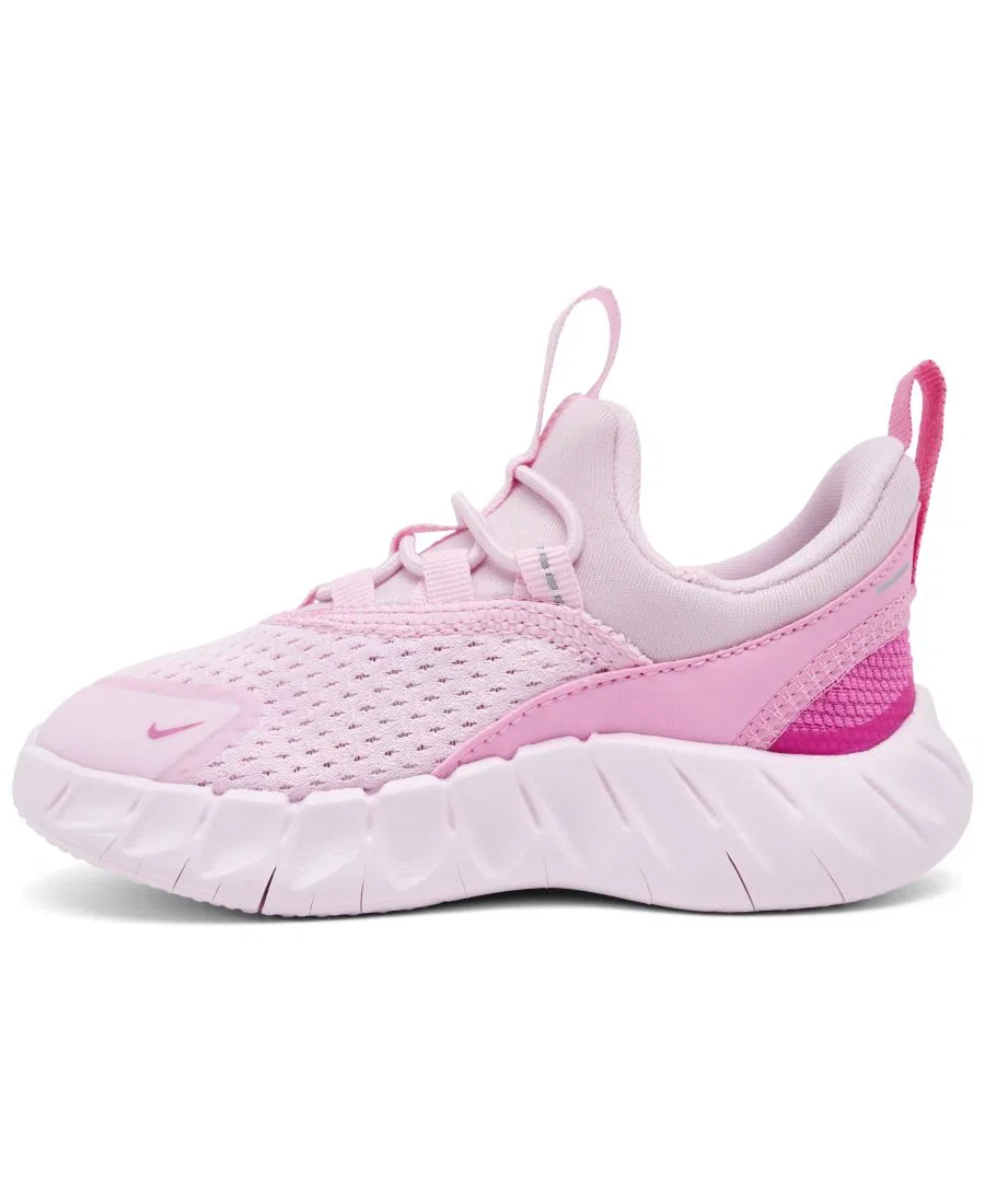 Кроссовки беговые с эластичной шнуровкой Nike Free Ride, Pink Rise, White — фото 3