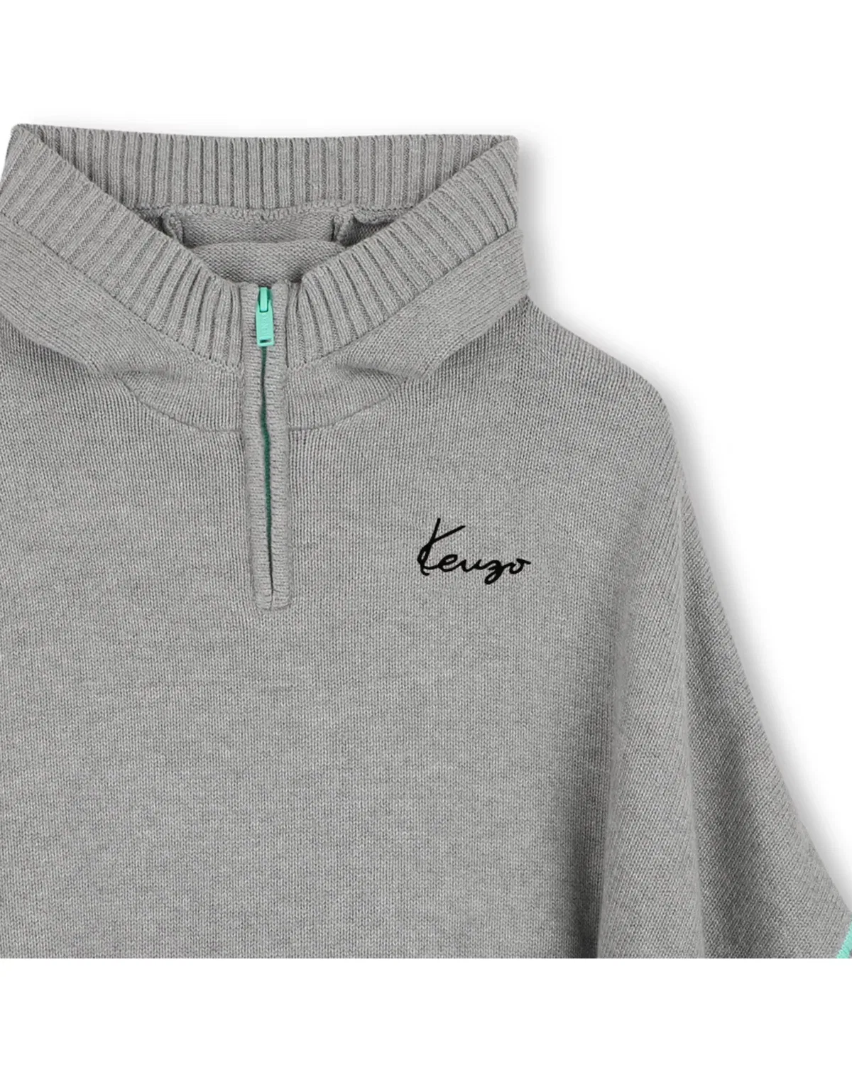 Детское пальто для девочек хлопковое Kenzo Kids, Gris Claro — фото 2