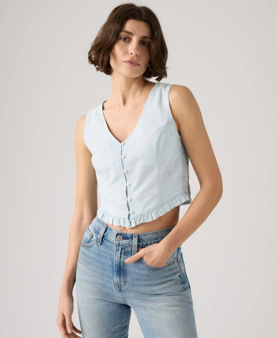 Блуза без рукавов с V-образным вырезом Teagan Mini Eyelet Levi's, Watch Me