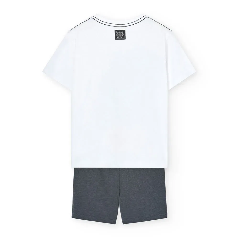 Футболка с коротким рукавом Boboli Knit Set, белый — фото 2