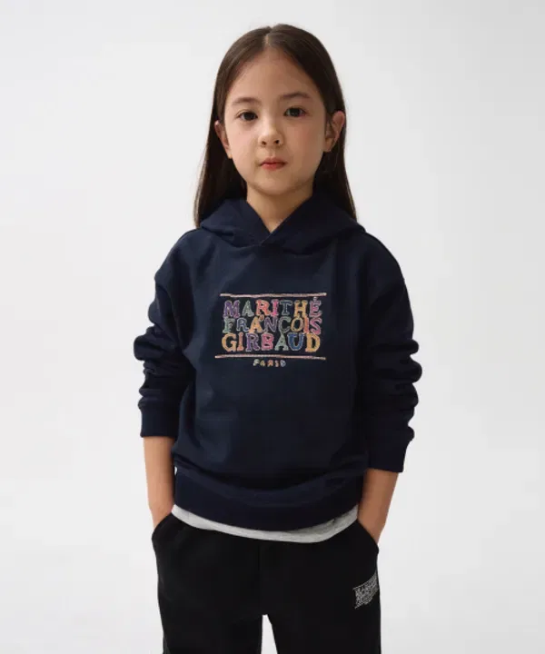 Худи с принтом Doodle Classic Logo, Marithé Kids, синий