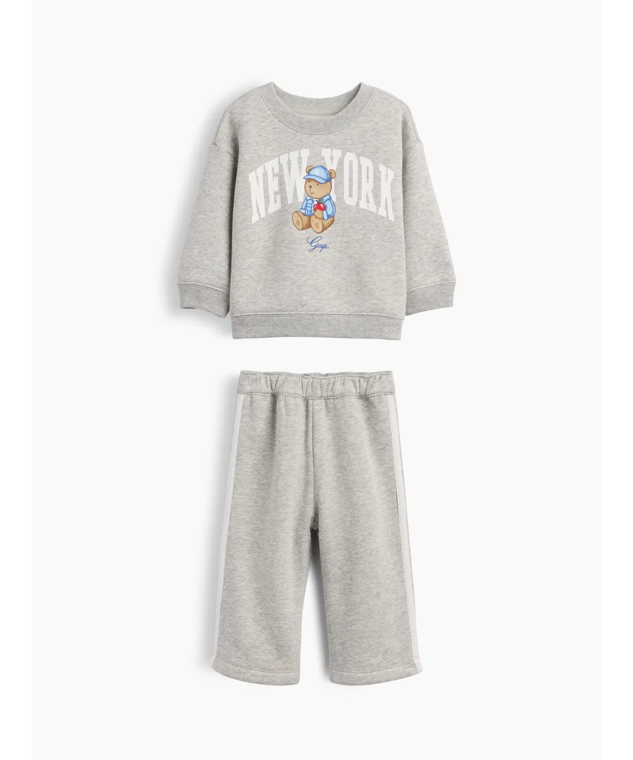 Детский комплект из свитшота и штанов с принтом Brannan Bear Vintage Soft GAP, Серый