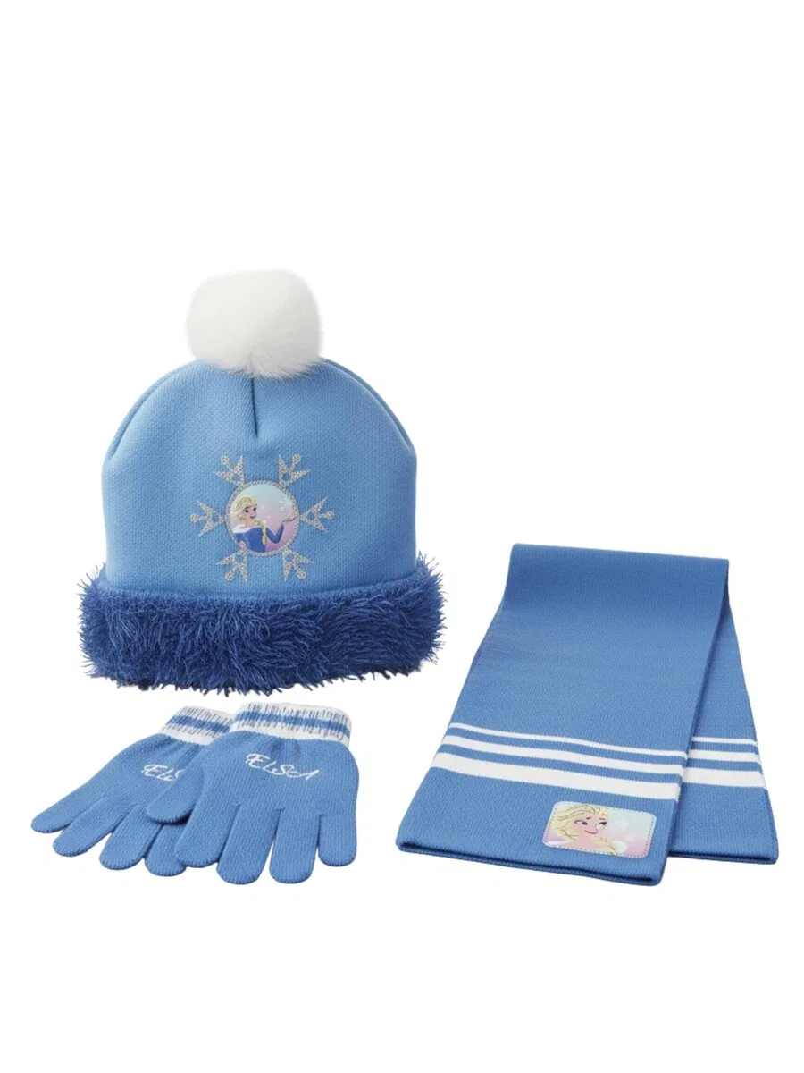 Комплект Cerda '3-teiliges Frozen Schal-Set' светло-голубого цвета