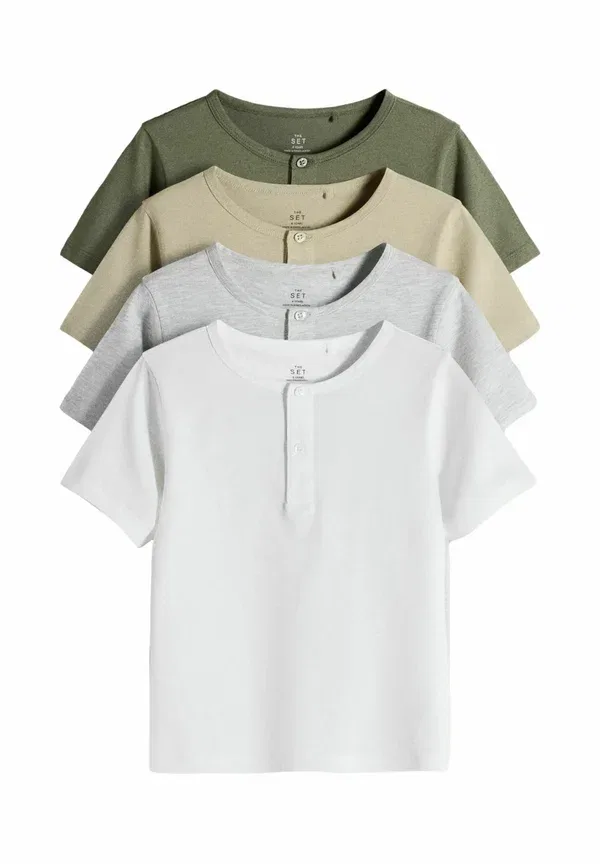 Комплект футболок хлопок The Set Green, White, белый/зеленый