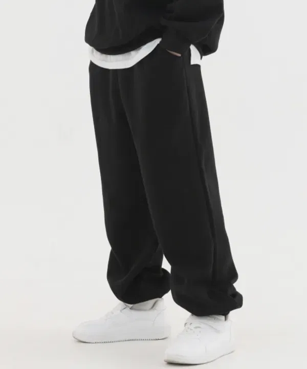 Утепленные тренировочные брюки полуширокие, Sweat Pants Pianer Kids, черный
