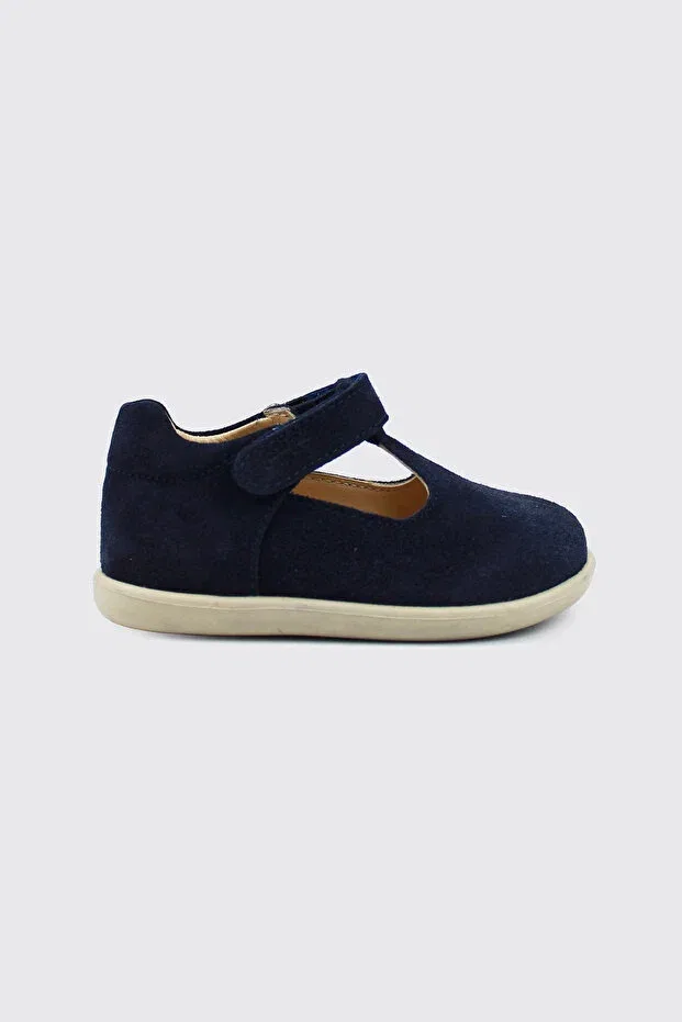 Детские туфли для первых шагов из натуральной кожи Papi Ayakkabı, Navy Blue — фото 3