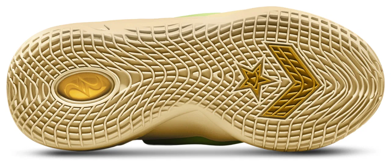 Детские кроссовки для мальчиков с амортизацией Zoom Air модель Shai 001 Converse, Last Straw/Lime/Latte — фото 4