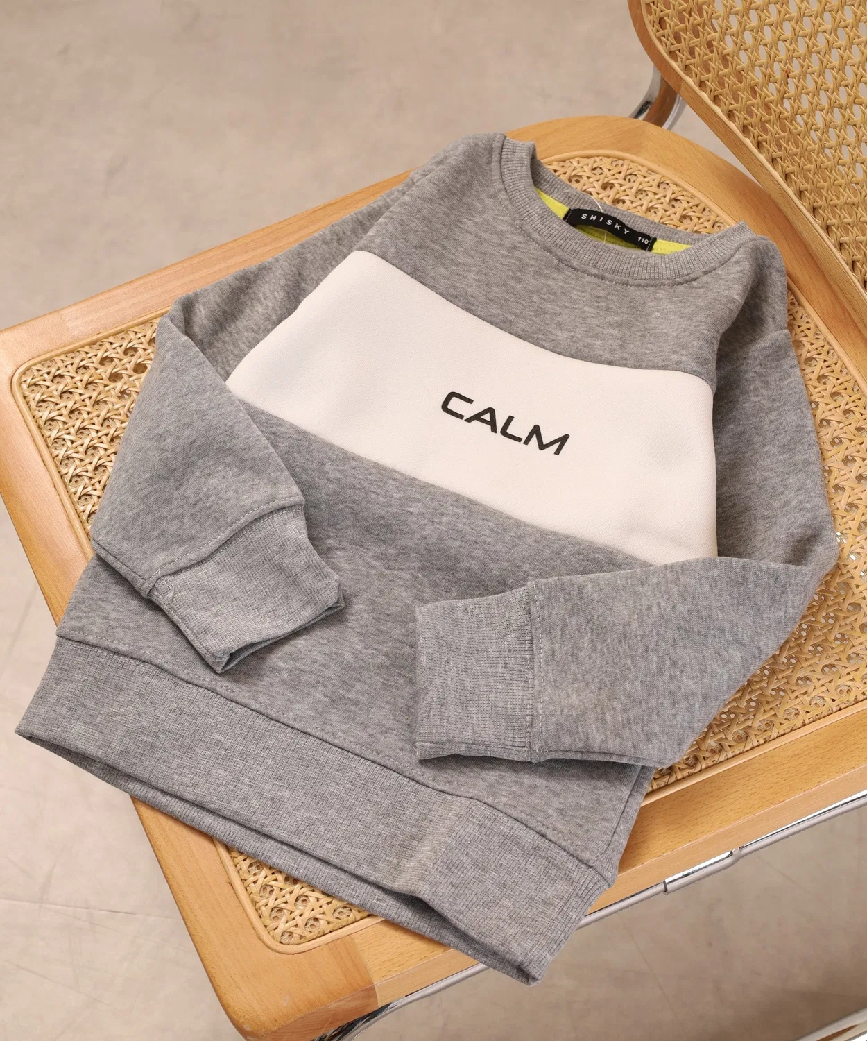 Детский свитшот с длинным рукавом без принта FUNALIVE, Heather Grey
