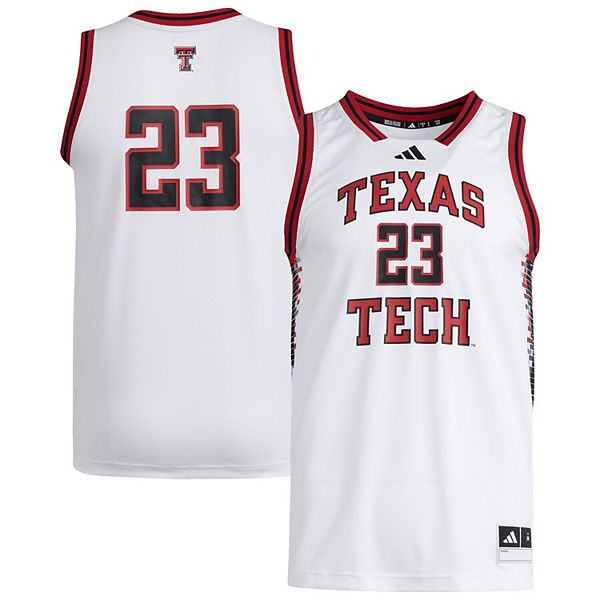Мужская реплика свитшота #23 Texas Tech Red Raiders белого цвета Adidas — фото 2
