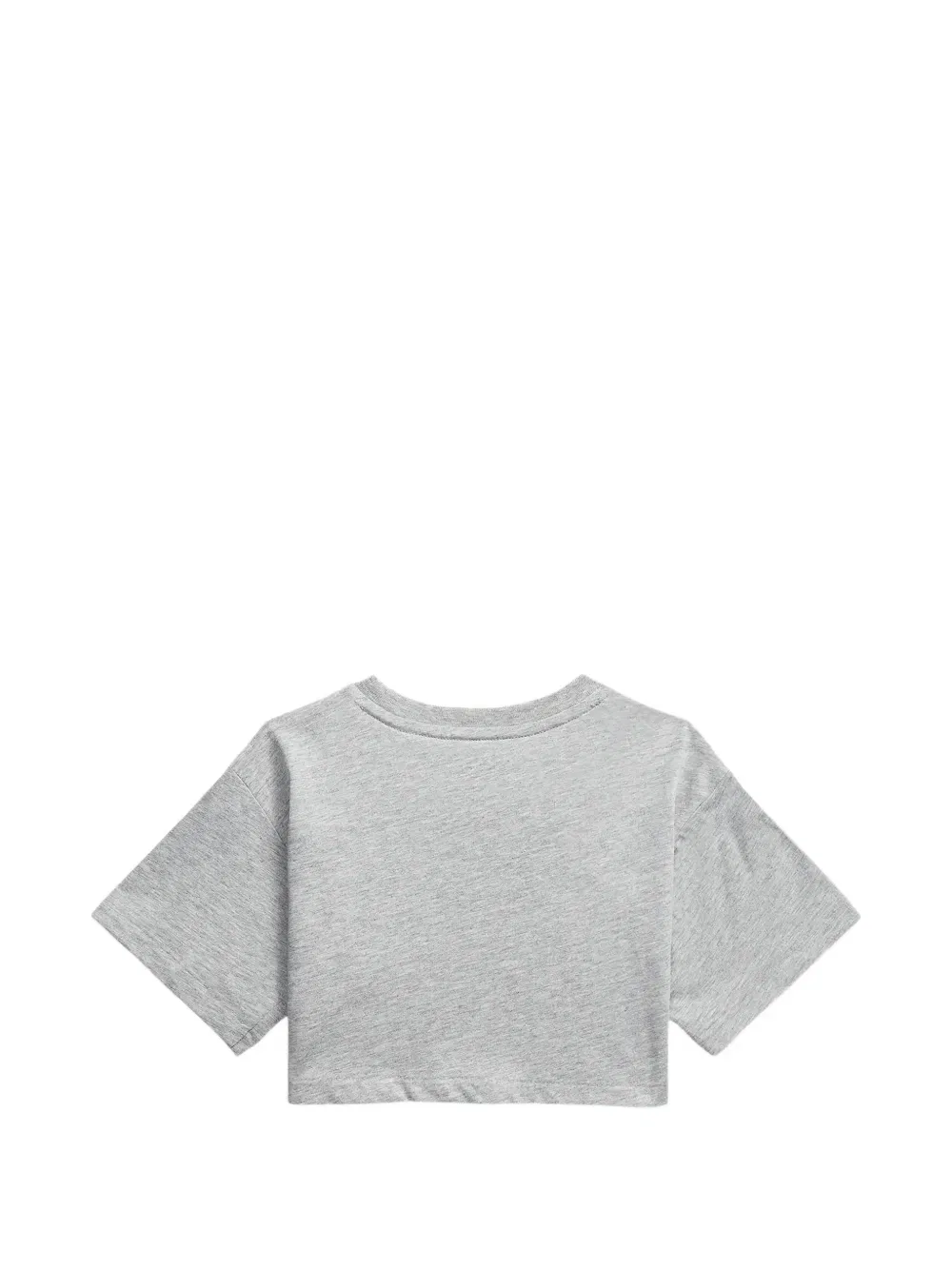 Укороченный топ с графическим принтом Polo Ralph Lauren Kids, серый — фото 2