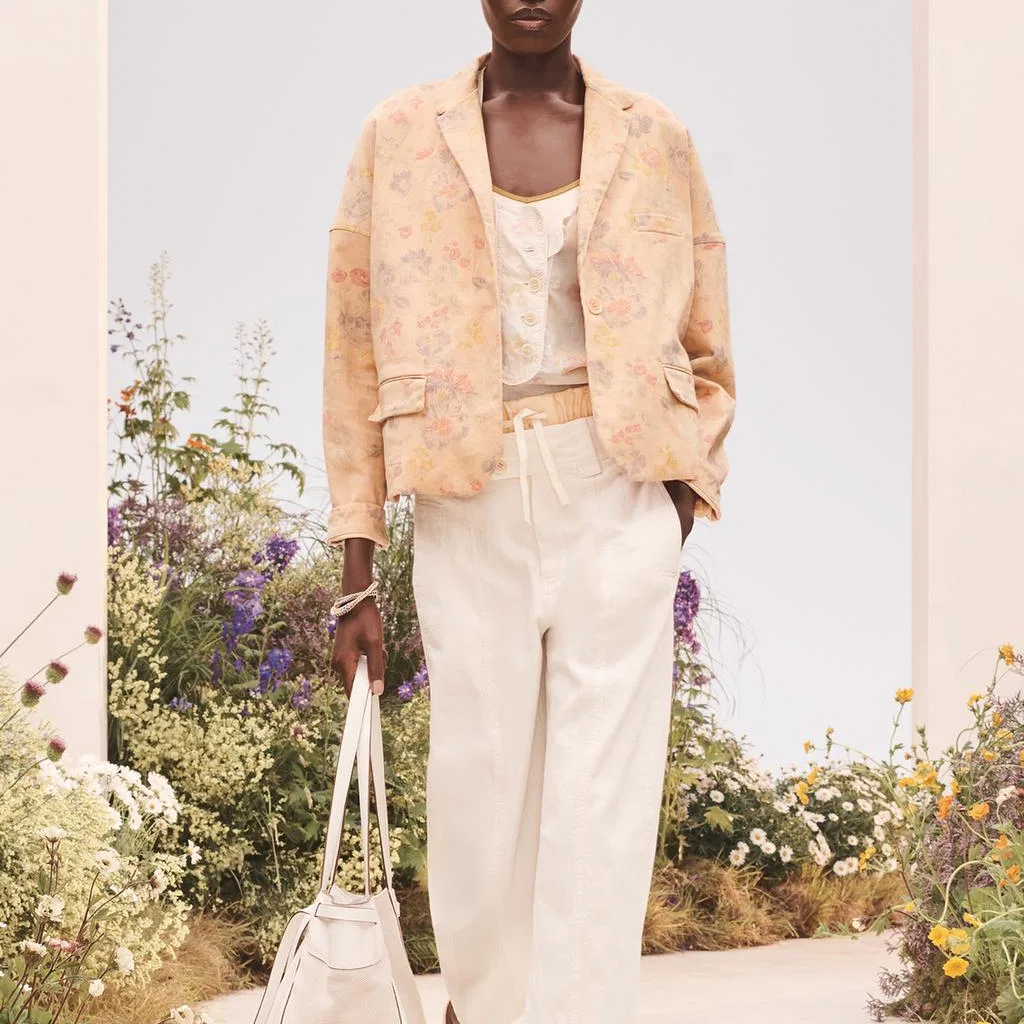 Женский деловой костюм с принтом и лацканами ZARA, Print — фото 4
