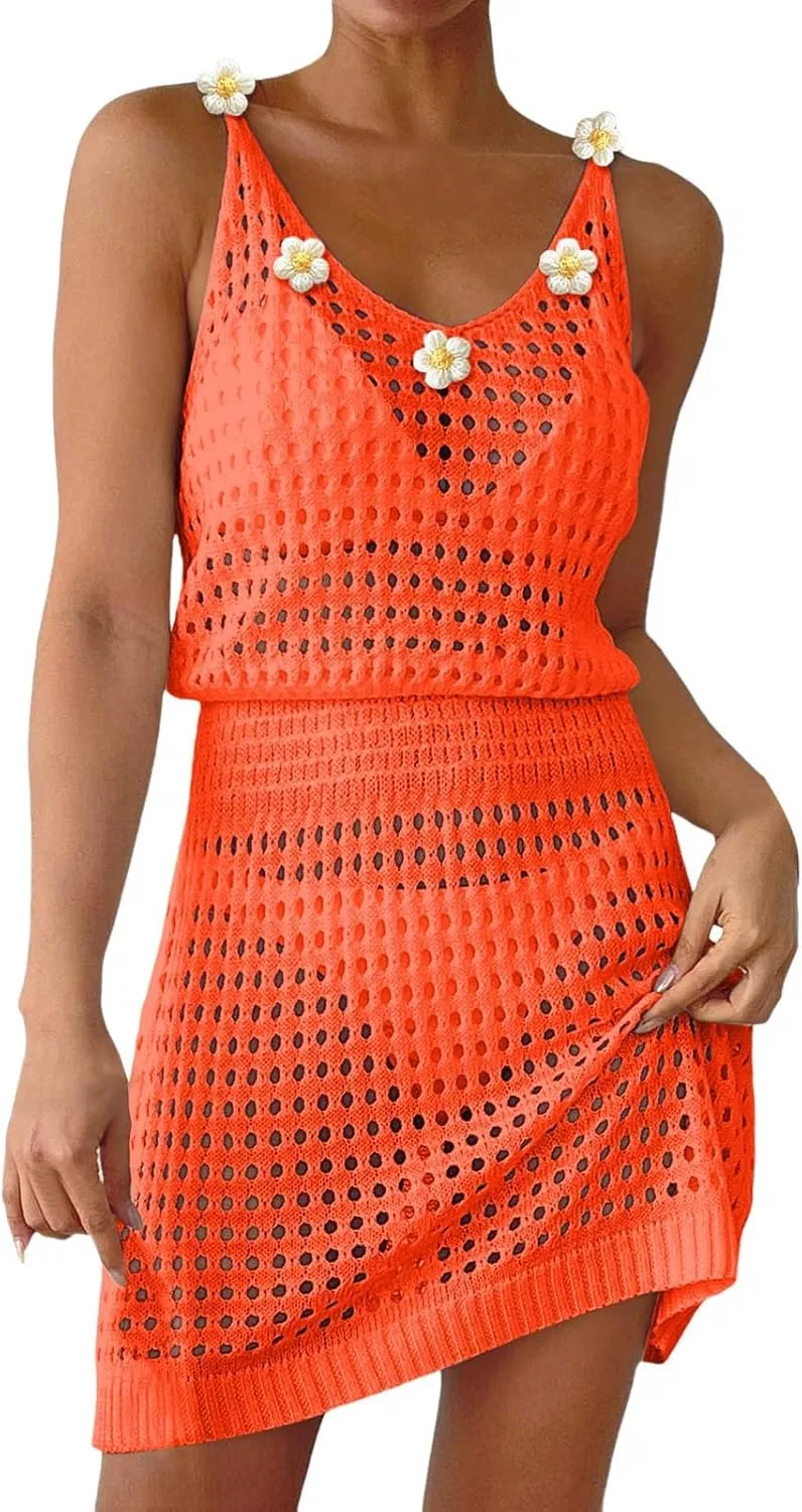Женский пляжный костюм-накидка с классическим кроем, Orange