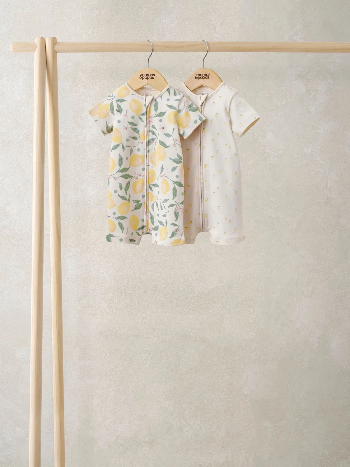 Комбинезон короткий Mamas & Papas Lemon Rompers 2 Pack, желтый