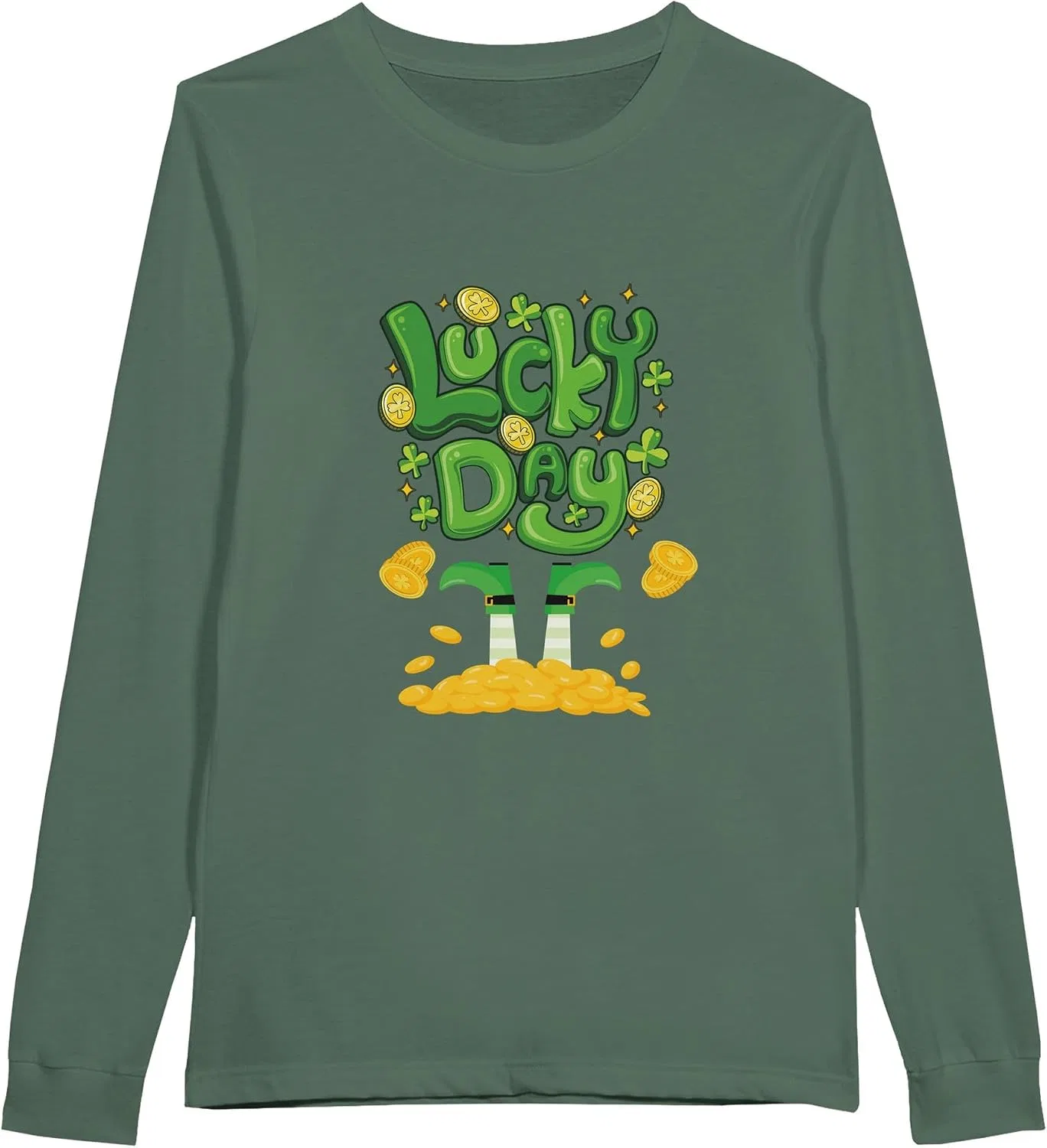 Мужская футболка с длинным рукавом Regular Fit, Military Green