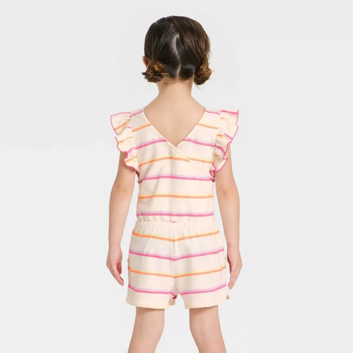 Детский комбинезон с оборками на рукавах INFANT/TODDLER GIRL, Cream — фото 2