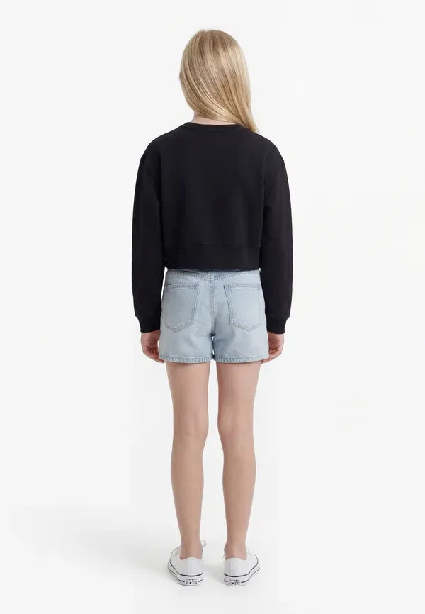 Свободная толстовка для подростков (Boxy crew junior) Adidas Originals, черный — фото 2