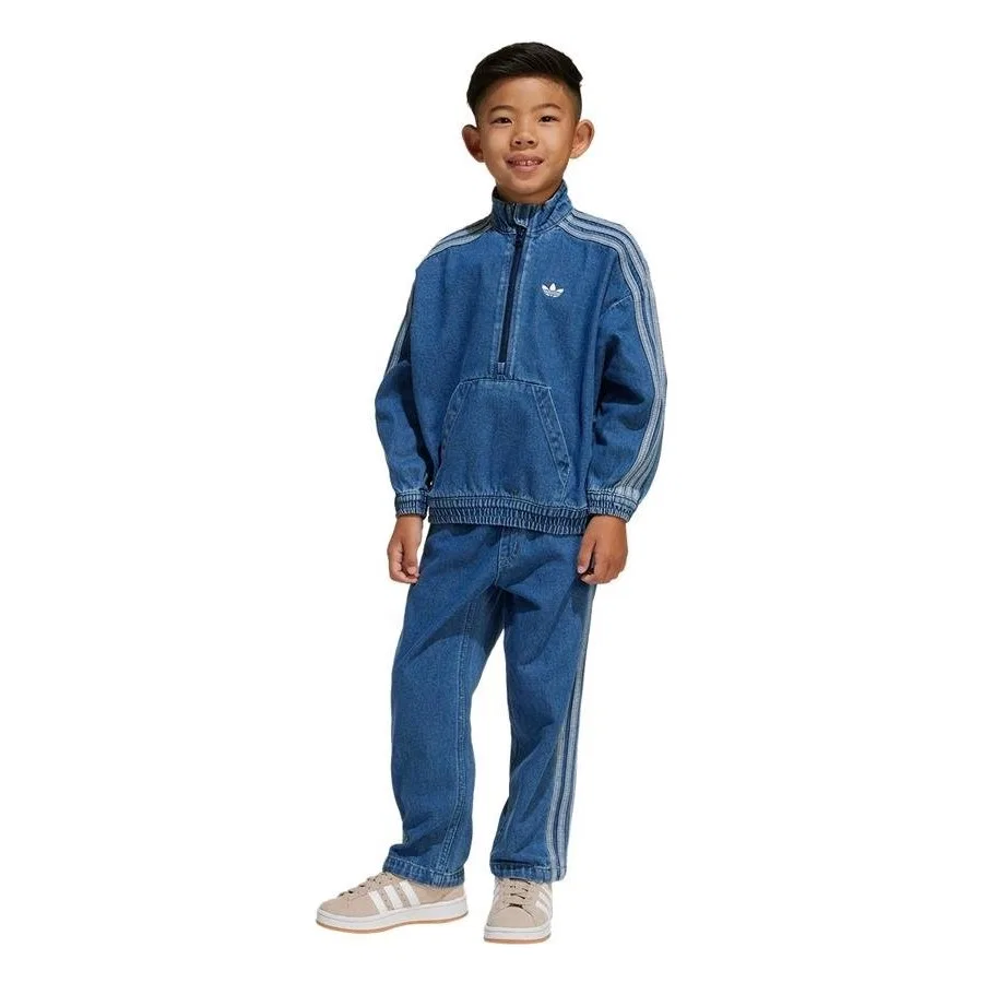 Детский спортивный комплект из денима с моделью Denim Set JC7871 adidas, Синий — фото 4