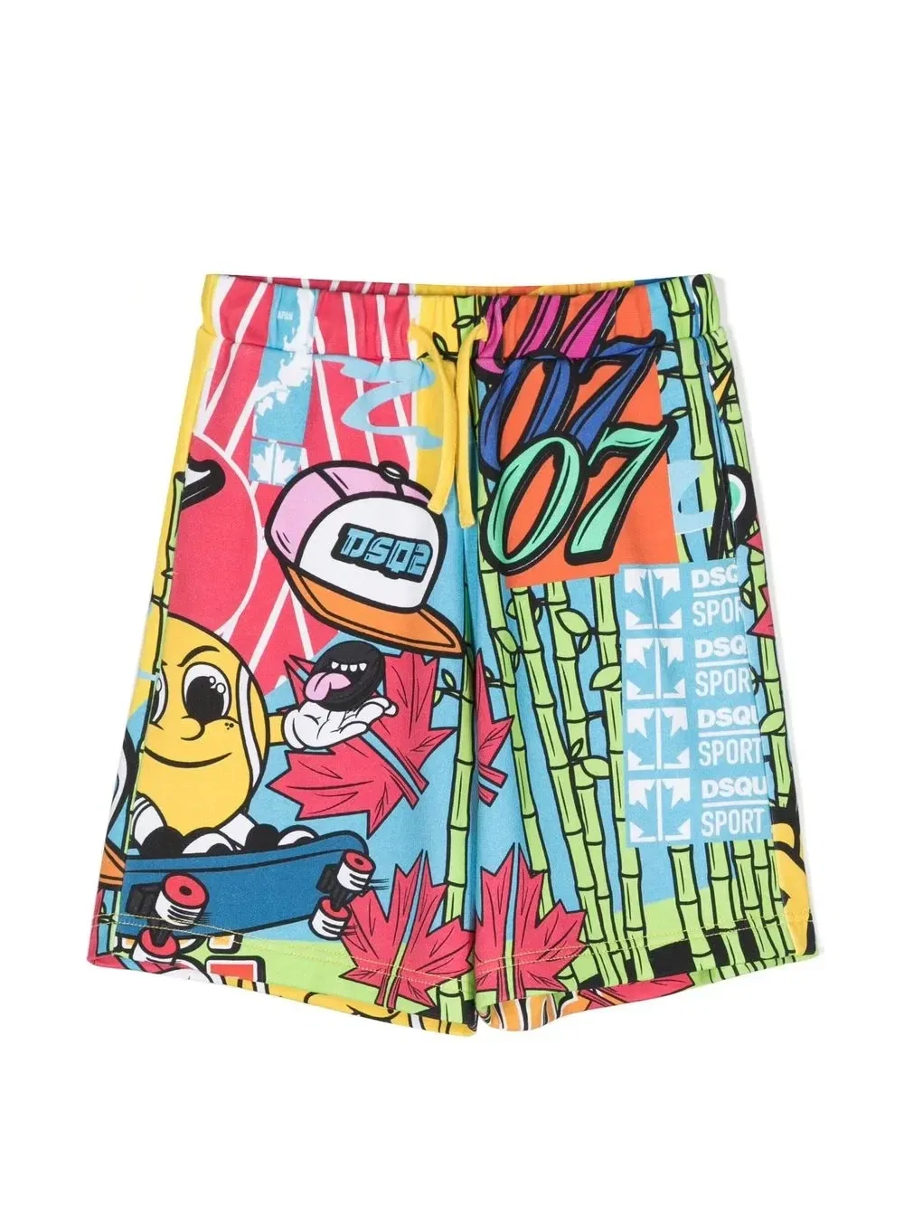 Шорты с графичным принтом Dsquared2 Kids, розовый