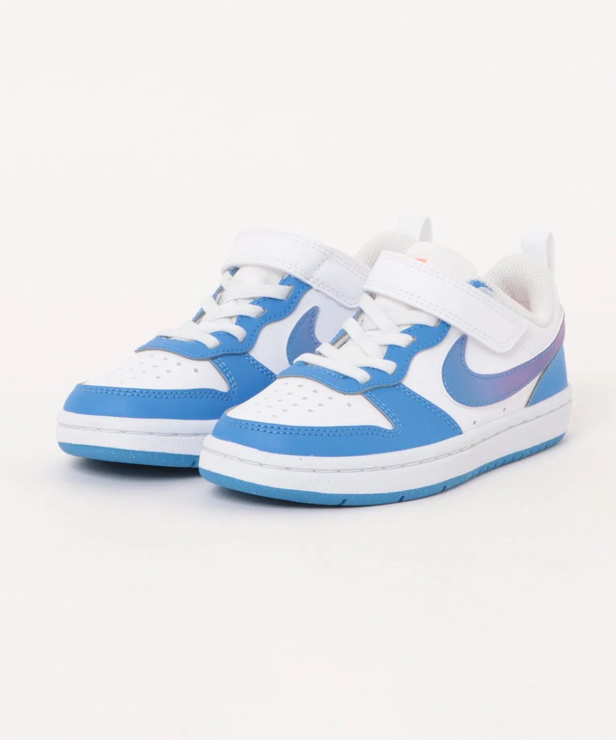 Детские кроссовки с липучкой Court Borough Low Nike, White/Blue