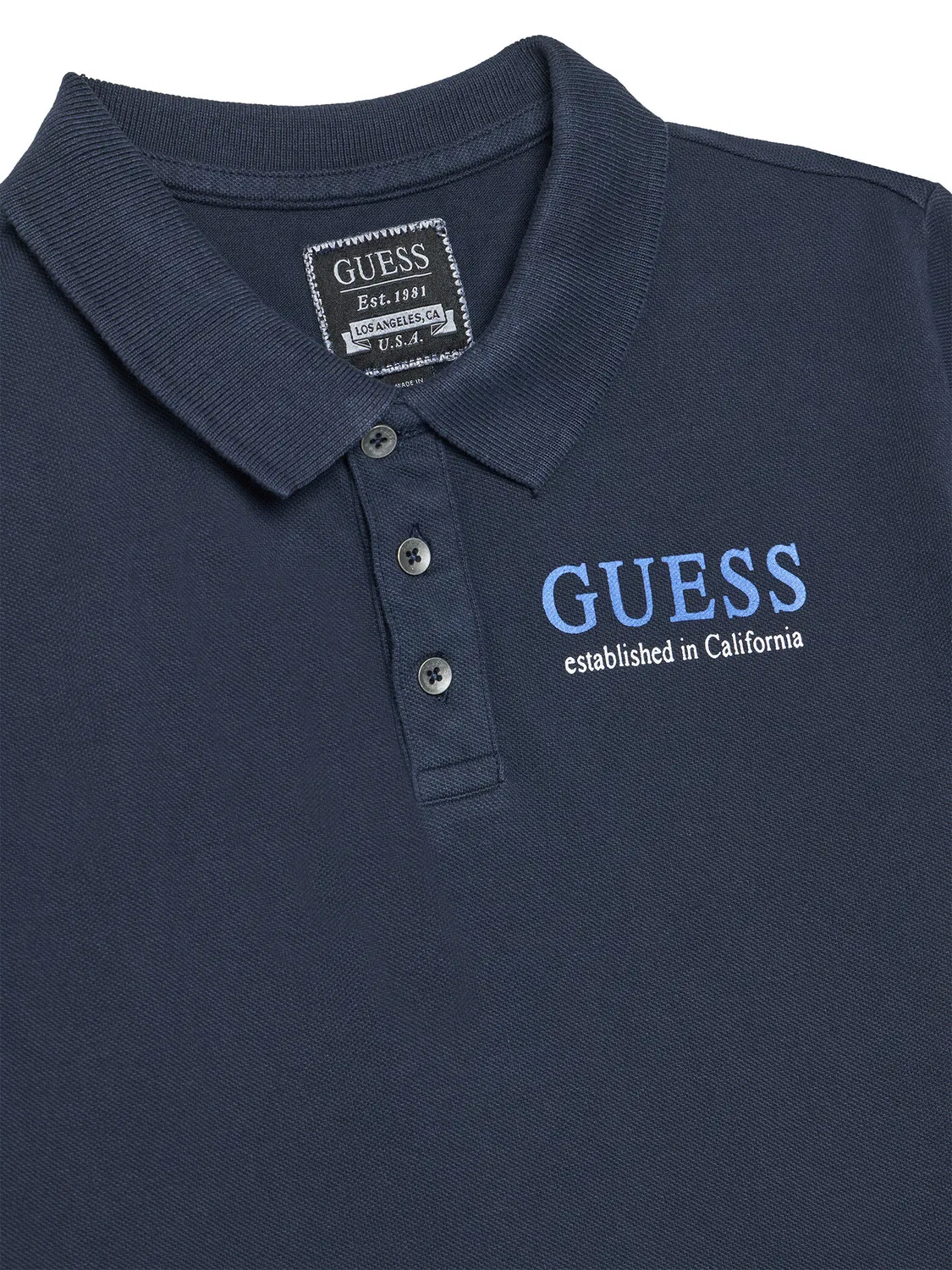 Поло стандартного кроя для мальчика Guess, темно-синий — фото 3