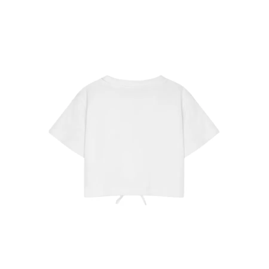 Футболка хлопковая с логотипом Kids Logo Motif Crewneck Young Versace, White Crystal — фото 2