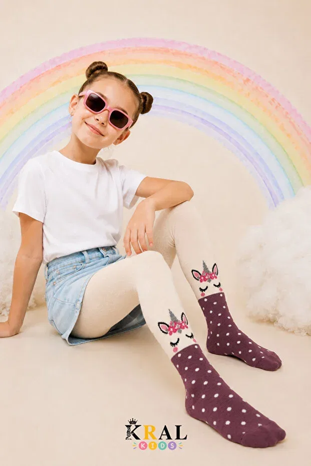 Детские колготки для девочек хлопковые комплект 3 шт Kral Socks, Gray — фото 4