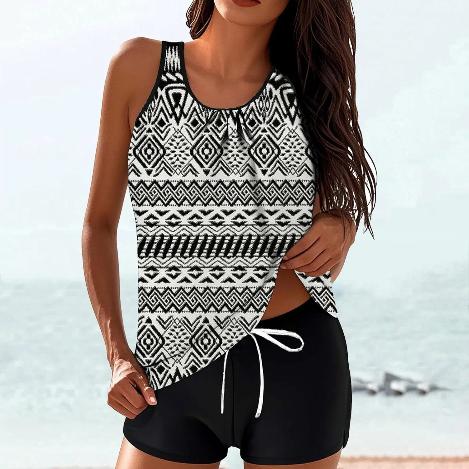 Женский танкини с блузоном Tankini Swimsuits, Multicolor — фото 2