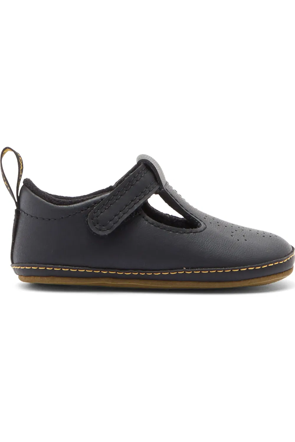 Детские туфли Dr. Martens Polley, мэри-джейн с перфорацией, черный — фото 3