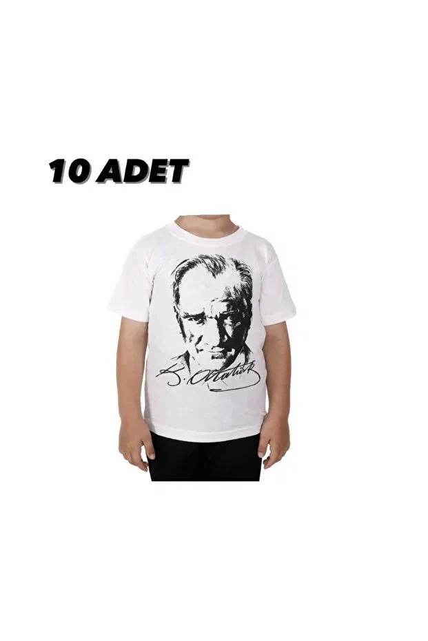 Детский комплект футболок с принтом Ataturk Fatella, White