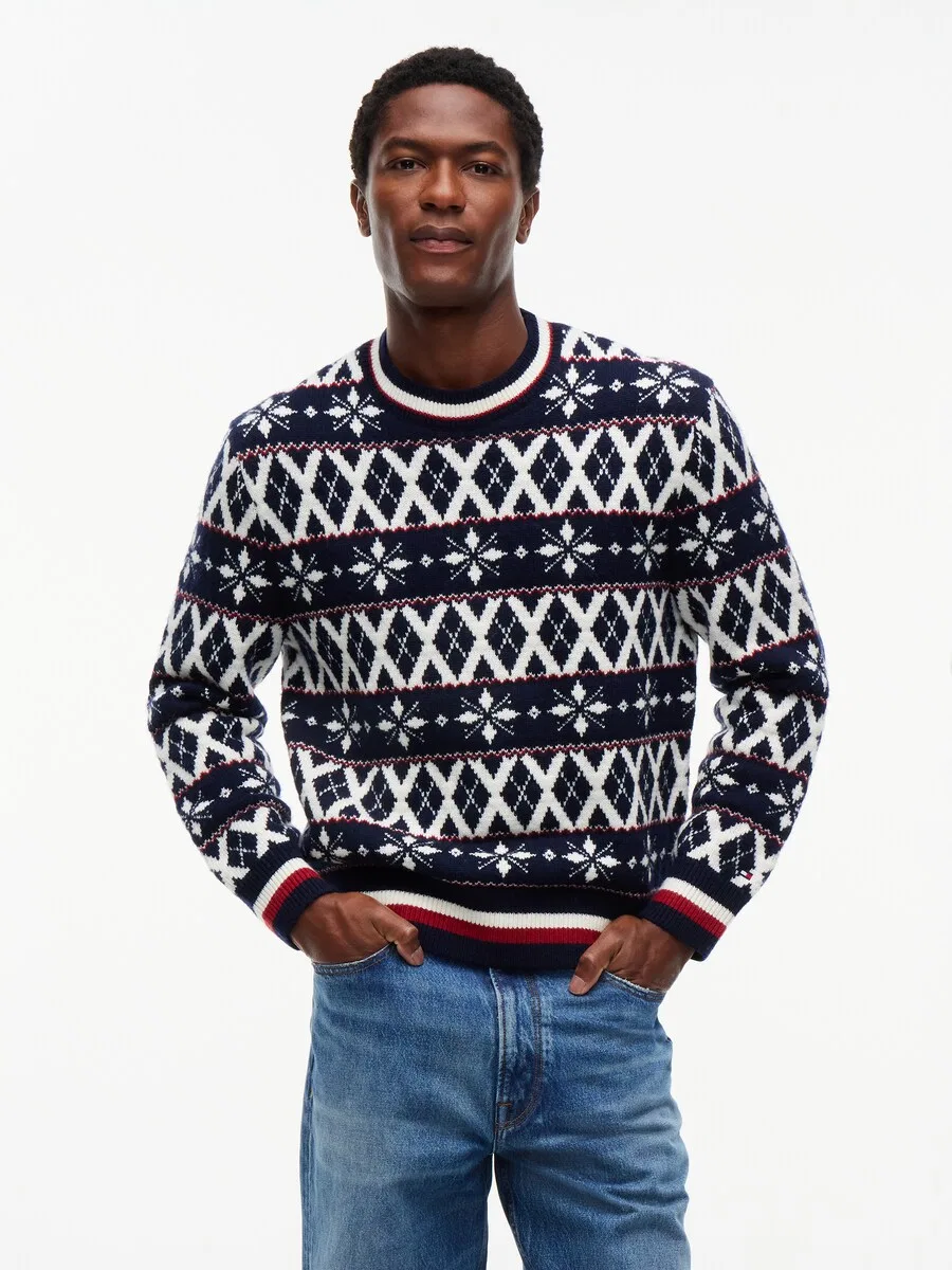 Свитер TOMMY HILFIGER темно-синего цвета — фото 2