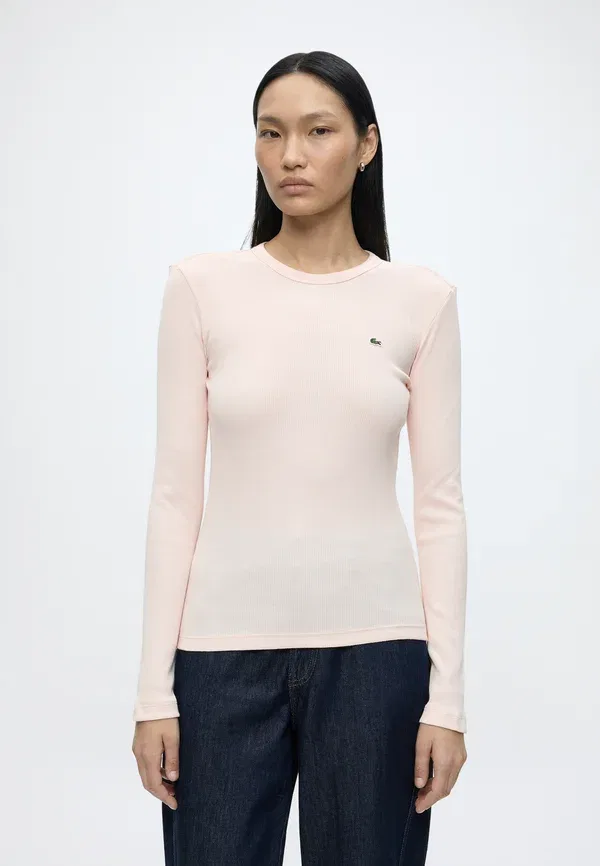 Топ Lacoste с длинными рукавами, базовый, однотонный