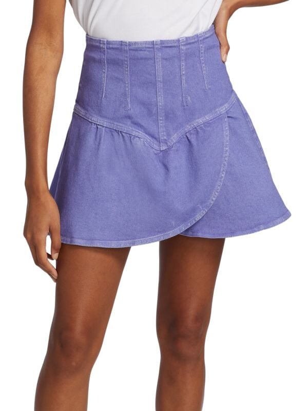

Мини-юбка из эластичного денима dimenia Isabel Marant Lavender