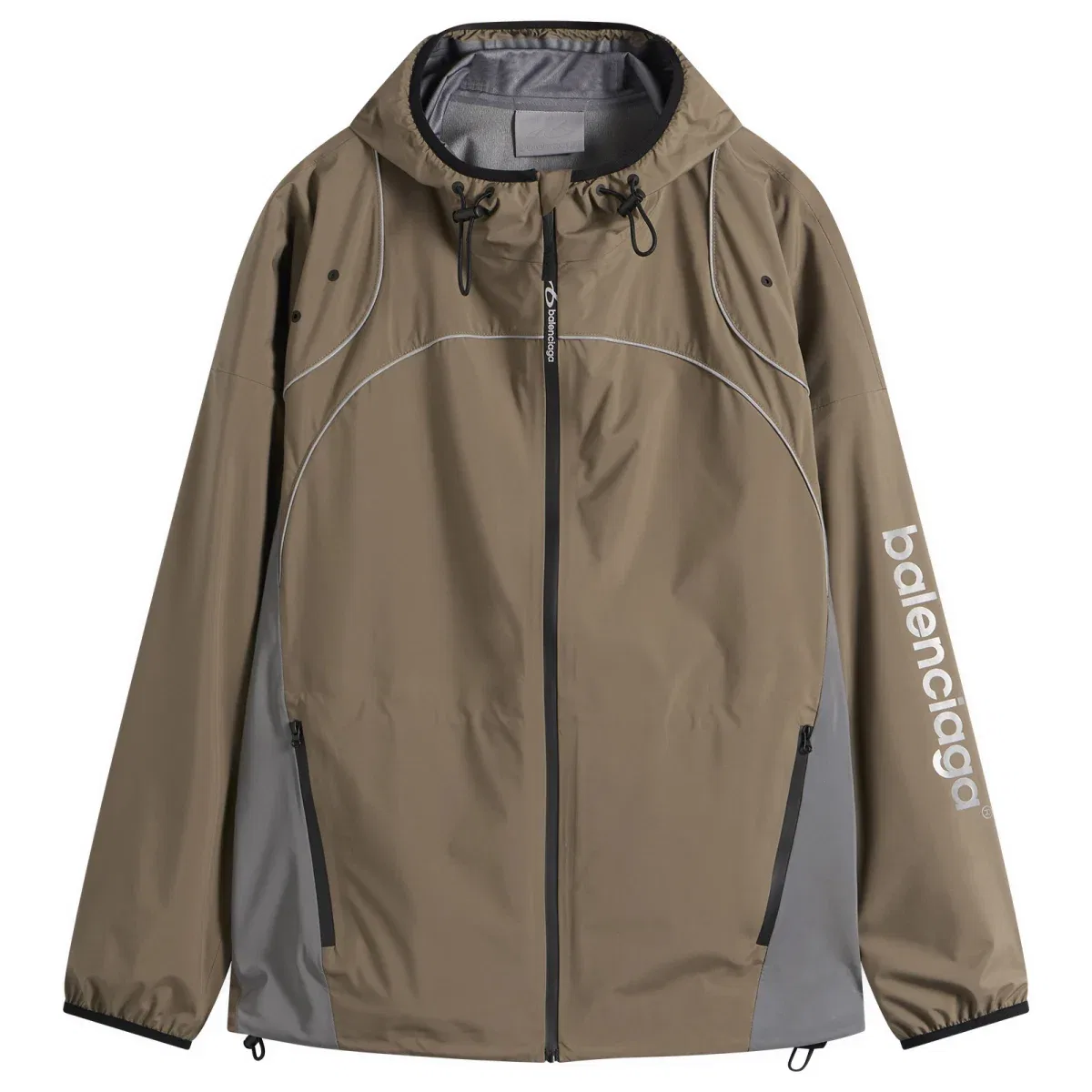 Куртка из тафты с капюшоном Balenciaga, Grey