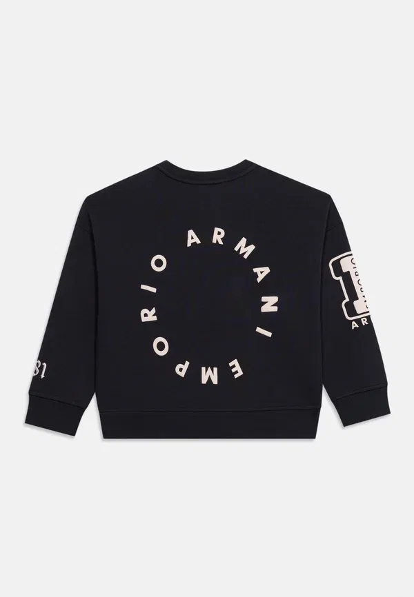 Свитшот с вышивкой Unisex Emporio Armani, темно-синий — фото 2