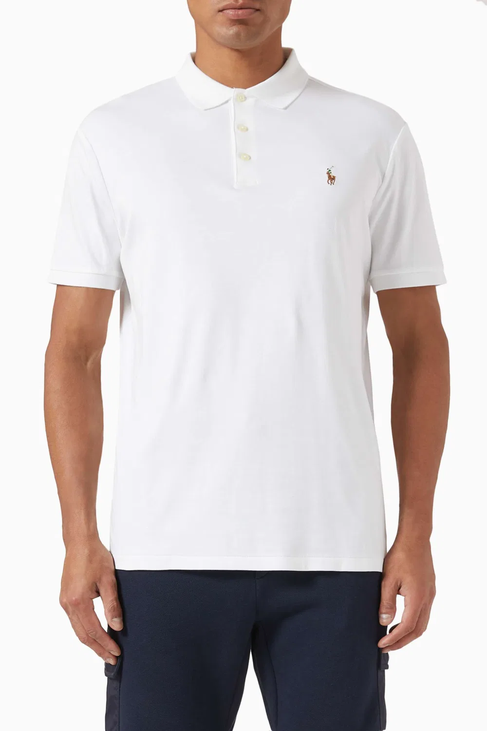 Поло хлопковое в рубчик Polo Ralph Lauren