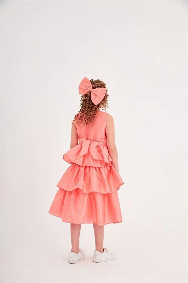 Детское платье для девочек с пайетками Hilal Akıncı Kids, Fuchsia — фото 3