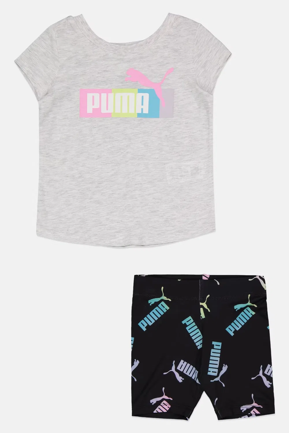 Комплект спортивный с футболкой и шортами Puma, серый