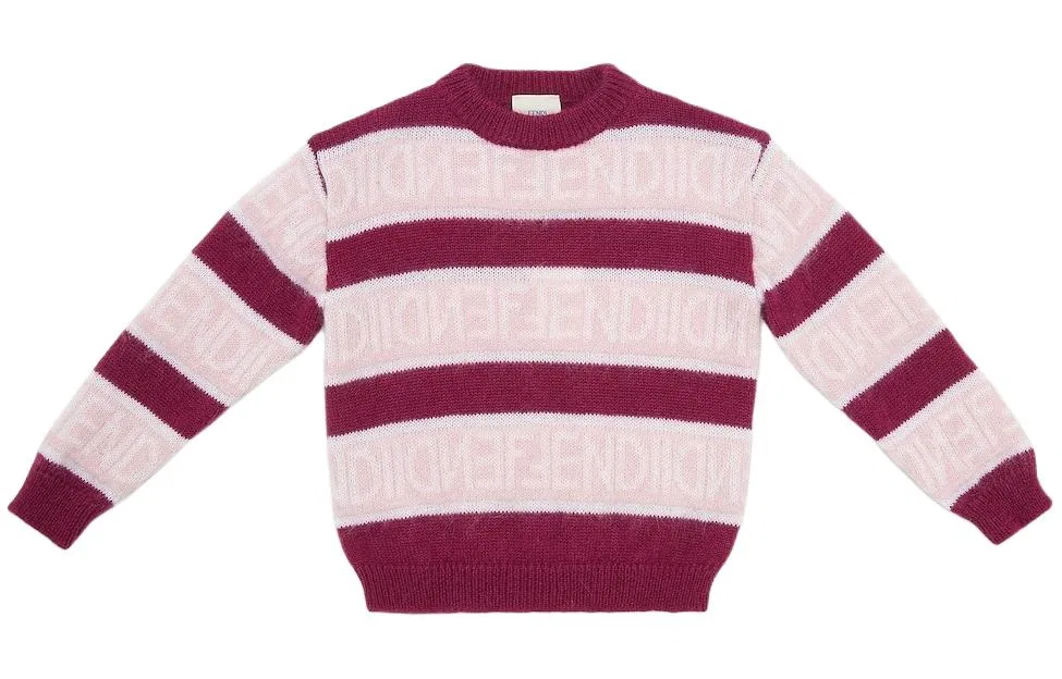 Детский свитер с круглым вырезом Red FENDI
