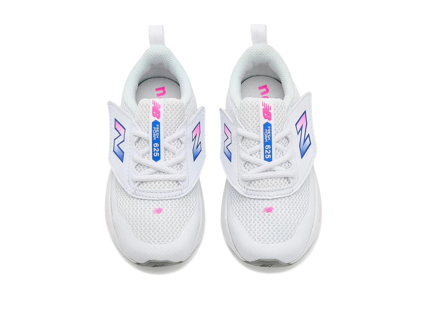 Кроссовки Fresh Foam 625 NEW-B Hook & Loop (для младенцев и малышей) New Balance Kids, NB White/Pink Heat — фото 3