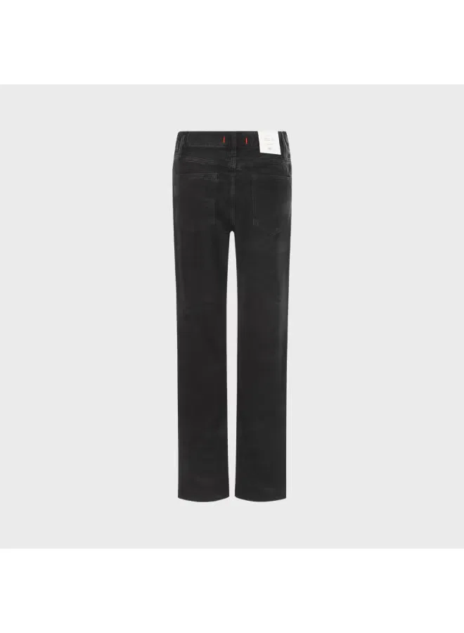 Zara Брюки прямые хлопковые джинсовые, черный — фото 3