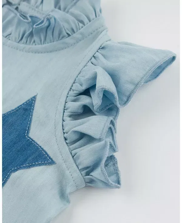 Детский топ без рукавов Lola Stars Applique Oh Baby!, Light Blue — фото 3