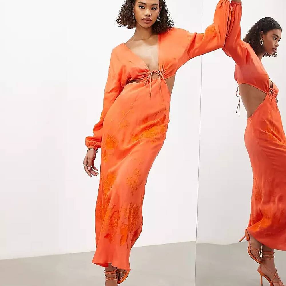 

Платье Asos Edition Tonal Floral, оранжевый