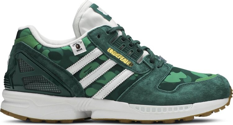 

Кроссовки Adidas BAPE x Undefeated x ZX 8000 'A-ZX Series - Green Camo', зеленый