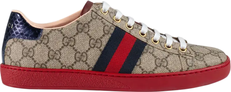 Кроссовки Gucci Wmns Ace GG Supreme Brown, коричневый