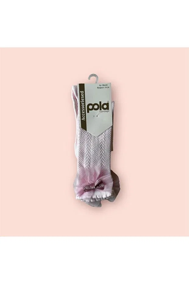 Детские носки для девочек с принтом Pola, Pink