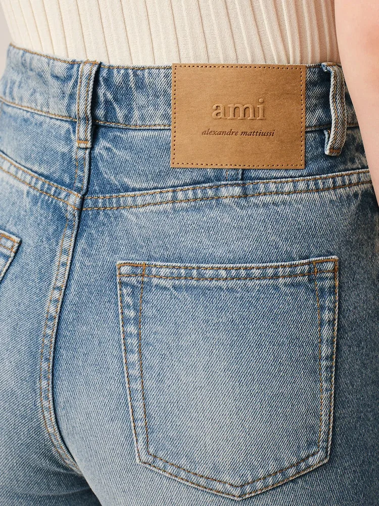 Джинсы клеш Women Flare Fit Jeans AMI PARIS, Blue — фото 4