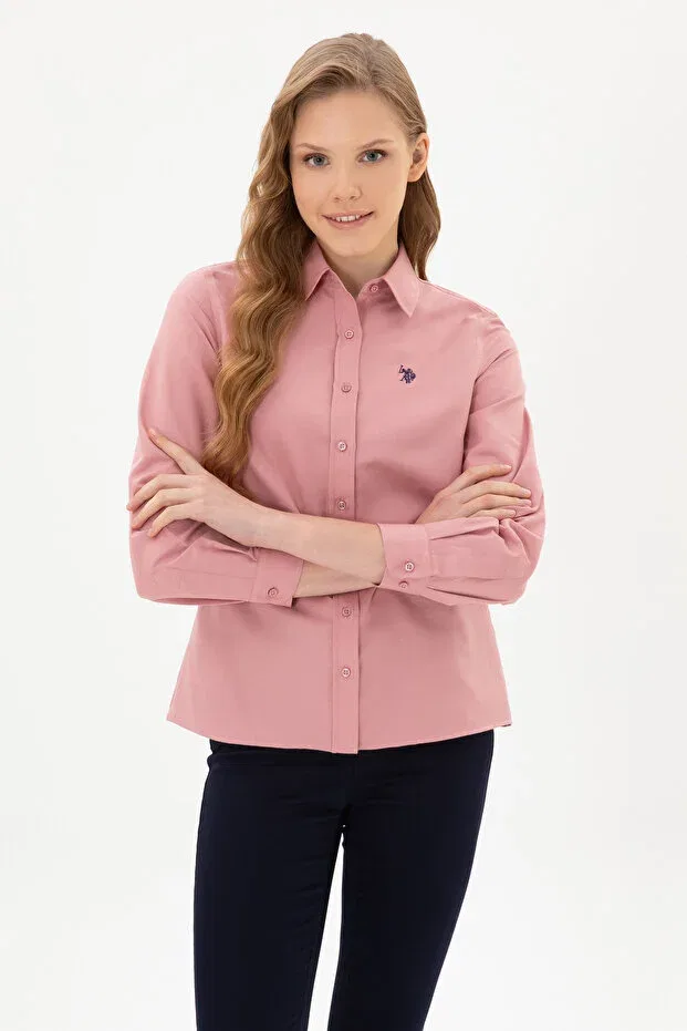 Женская рубашка с длинным рукавом U.S. Polo Assn., Orchid